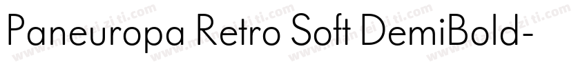 Paneuropa Retro Soft DemiBold字体转换